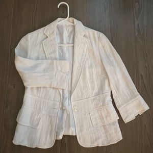 White Linen Blazer